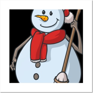 Snowman Winter Snow Christmas Xmas 2 Posters and Art